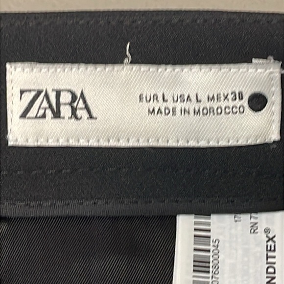 Zara Women’s Flared High Waist Pants Black Size L Career Office Professional - Picture 11 of 13